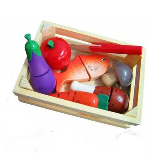 Fun Factory: Wooden Cut And Peel Food Crate (13pc Set)