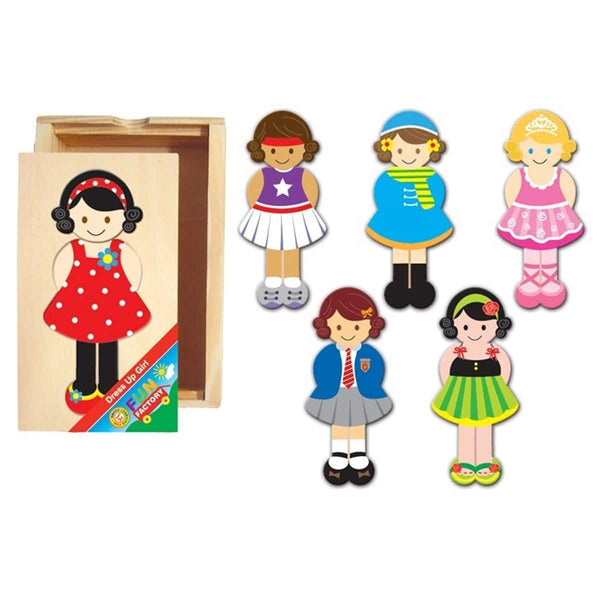 Fun Factory: Wooden Dress Up Girl