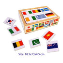 Fun Factory: Wooden Flags Of The World Memory Game