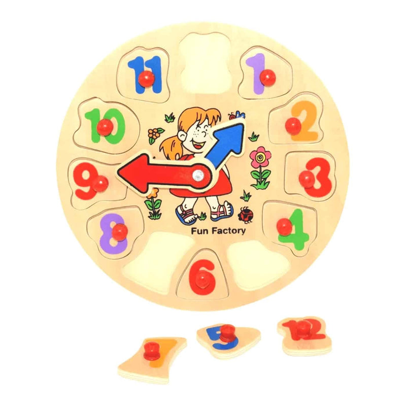 Fun Factory: Wooden Girl Clock Puzzle