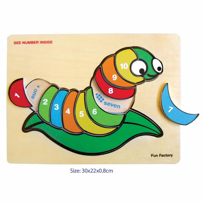 Fun Factory: Wooden Number Silkworm Puzzle