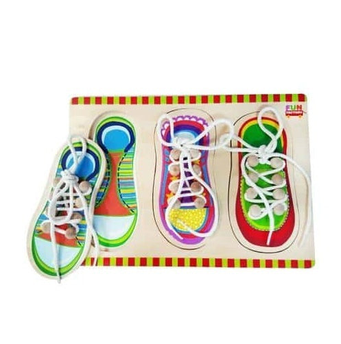 Fun Factory: Wooden Shoe Lacing Jigsaw Puzzle