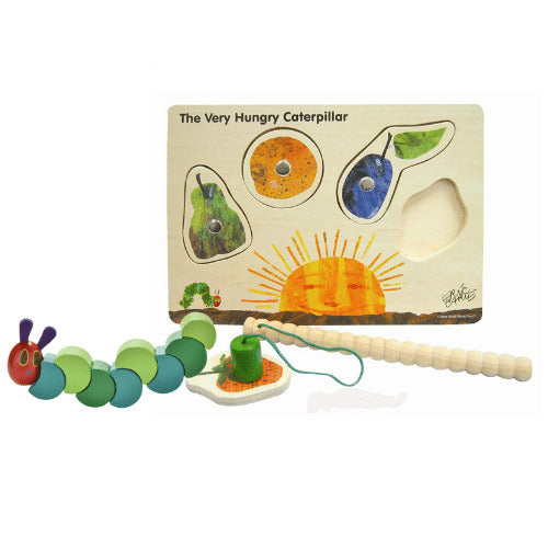 Fun Factory: Wooden Very Hungry Caterpillar Magnetic Fishing Puzzle