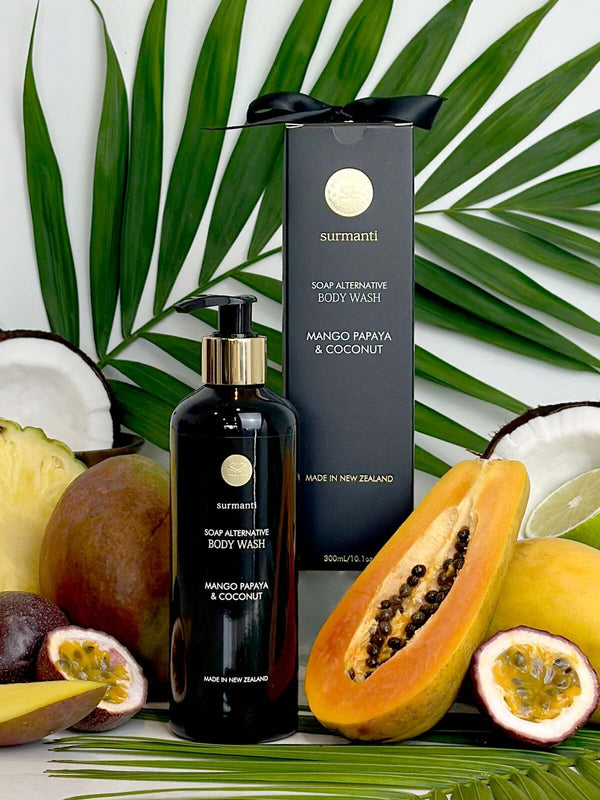 Surmanti: Body Wash Soap Alternative - Mango & Papaya (300ml)