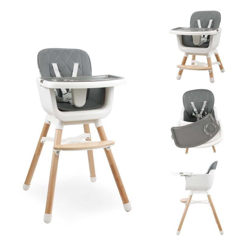 Fraser Country 6-in-1 Wooden Adjustable High Chair - Dark Grey