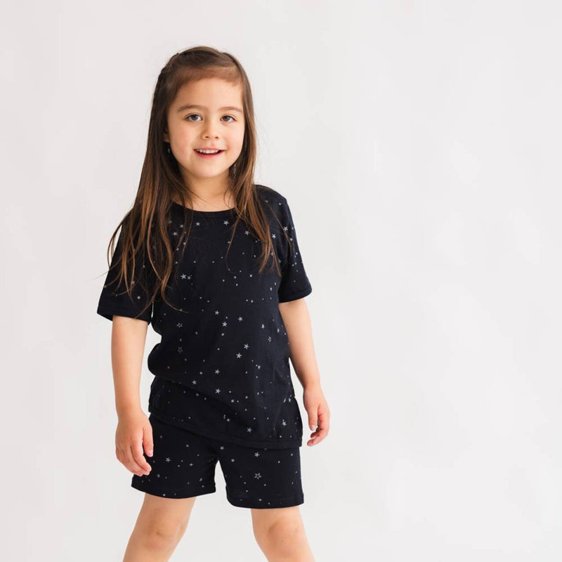 Woolbabe: Merino/Organic Cotton Summer Pyjamas - Night Stars (2 Years)