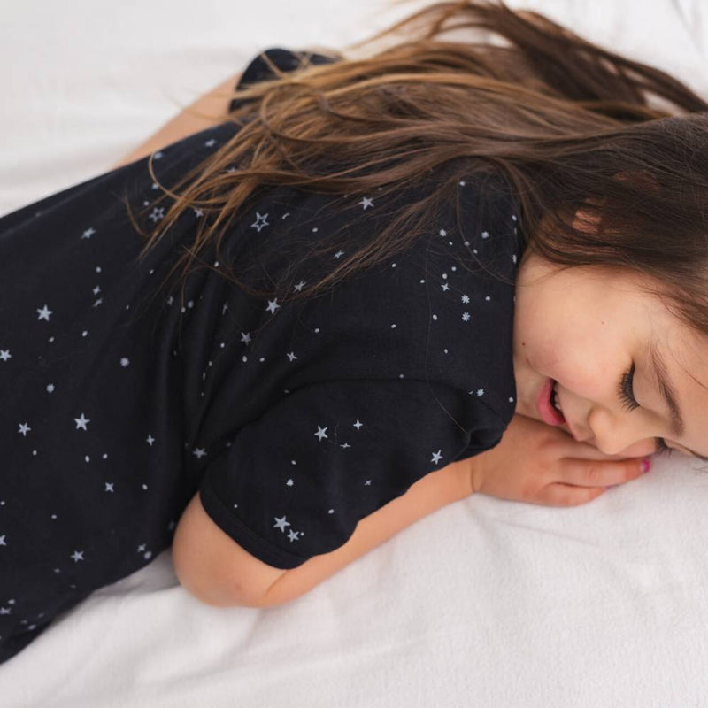 Woolbabe: Merino/Organic Cotton Summer Pyjamas - Night Stars (2 Years)