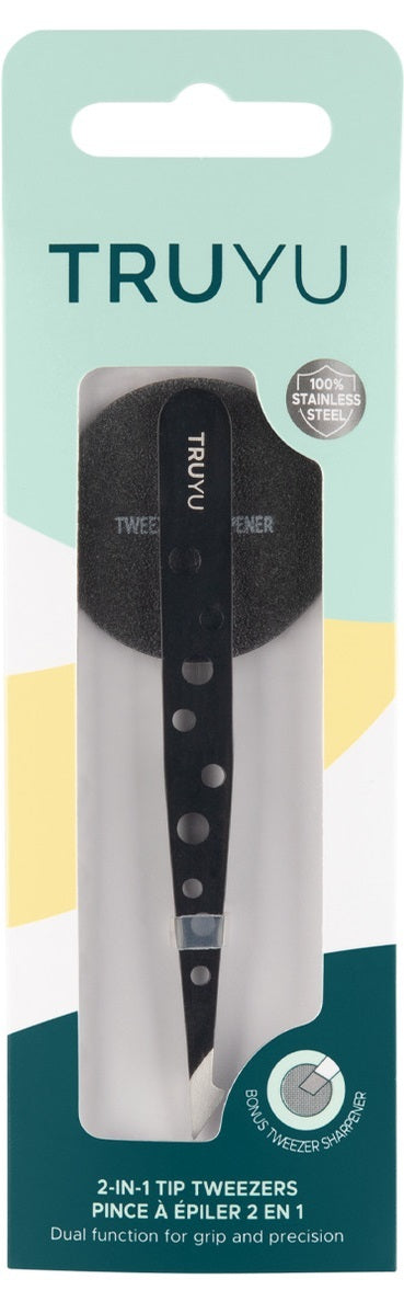 TRUYU: 2-in-1 Tip Tweezer Black