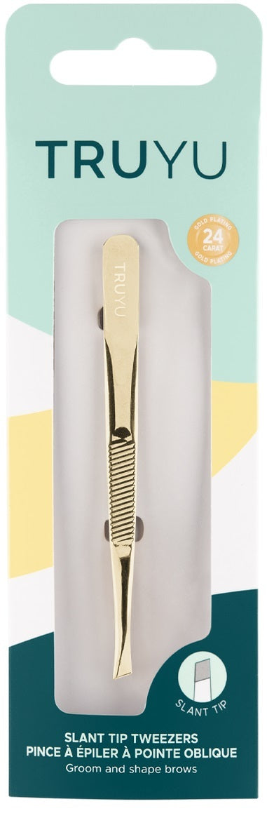 TRUYU: Slant Tip Tweezer - Gold