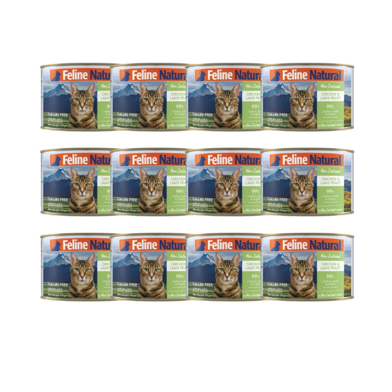 Feline Natural: Canned Cat Food, Chicken & Lamb 170g (12 pack)