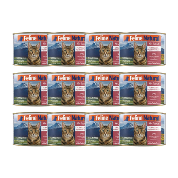 Feline Natural: Canned Cat Food, Chicken & Venison 170g (12 pack)