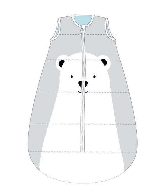 Baby Studio: Winter Sleeping Bag 1.0 Tog - Polar Bear (6-18 Months)