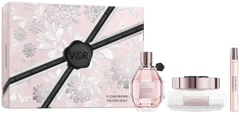 Viktor & Rolf: Flowerbomb 3 Piece Gift Set 100ml EDP Body Cream & Purse Spray