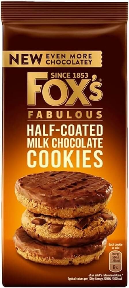 Fox's Half Coated Cookies - 175g