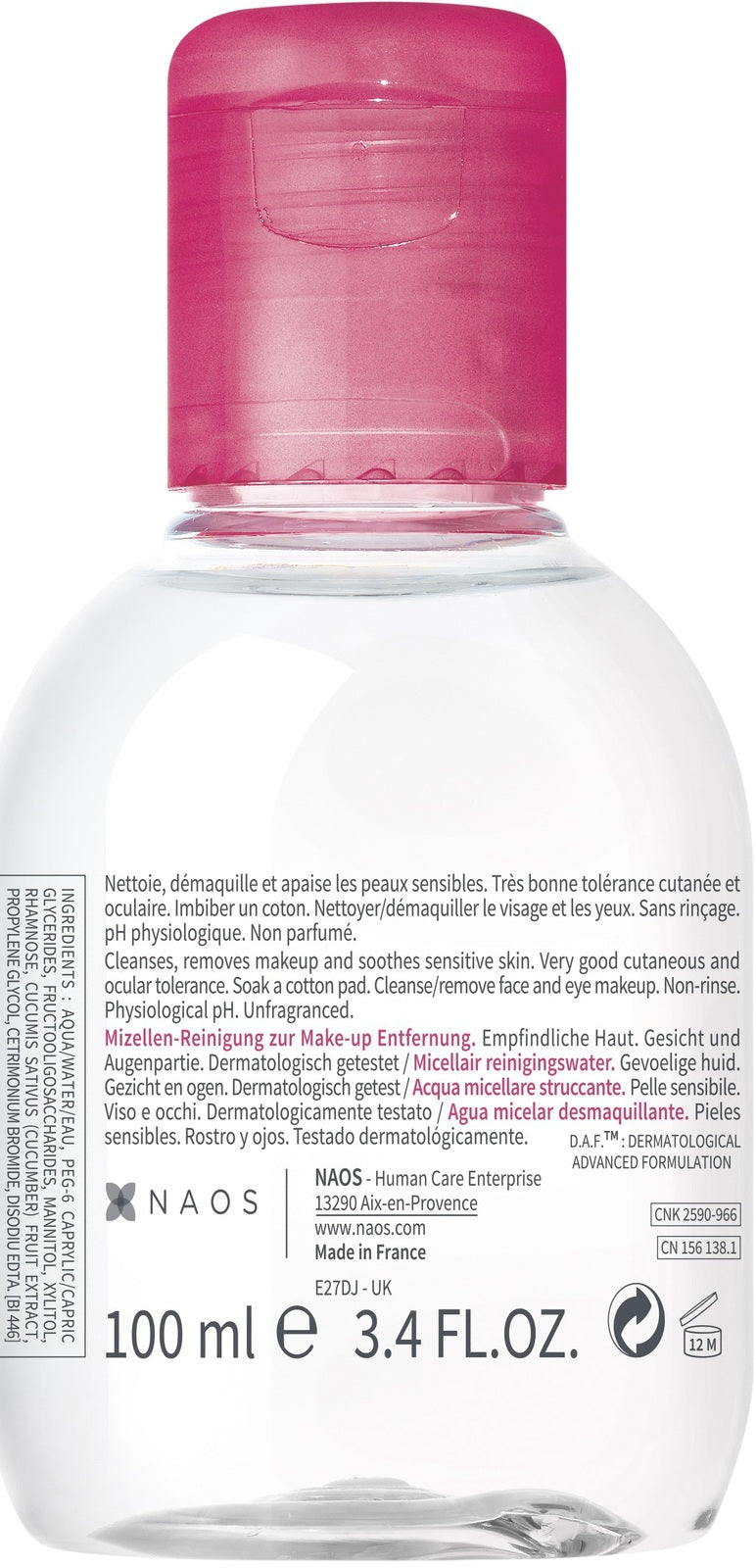 Bioderma: Sensibio H2O Soothing Micellar Water Cleanser - (100ml)