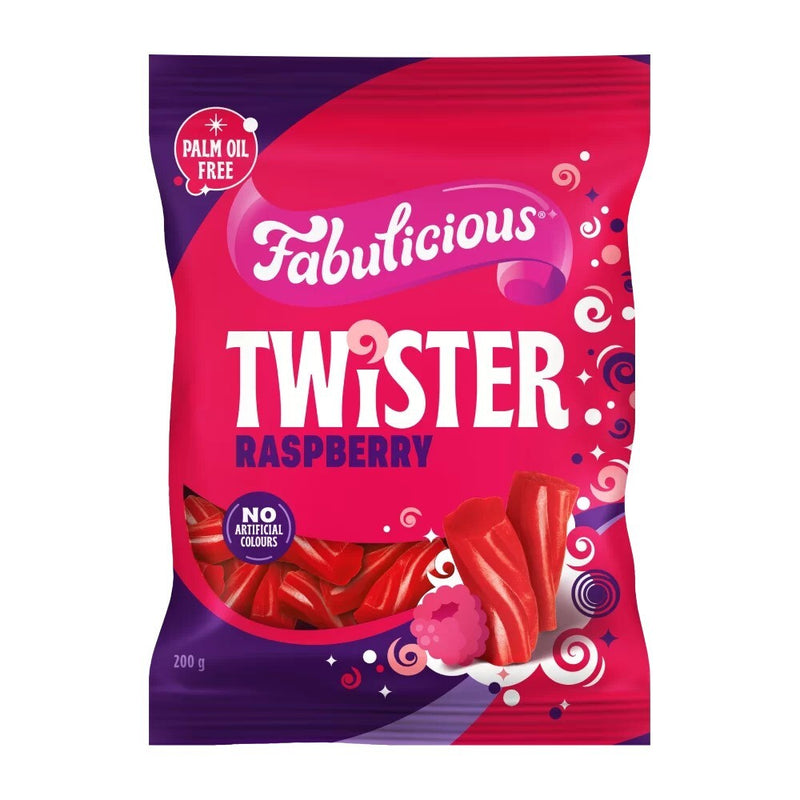 RJ's Fabulicious Raspberry Twister - 200g (Pack of 12)