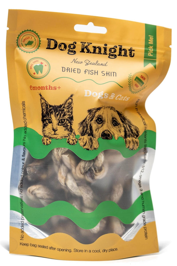 Dog Knight: Dried Ling Fish Skin Twists (6pcs)