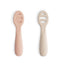 Mushie: First Feeding Baby Spoons - Blush / Shifting Sand (2 Pack)