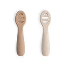 Mushie: First Feeding Baby Spoons - Natural / Shifting Sand (2 Pack)