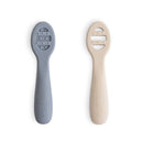 Mushie: First Feeding Baby Spoons - Tradewinds / Shifting Sand (2 Pack)