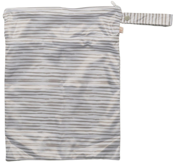 Nestling: Double Pocket Wet Bag - Grey Stripe