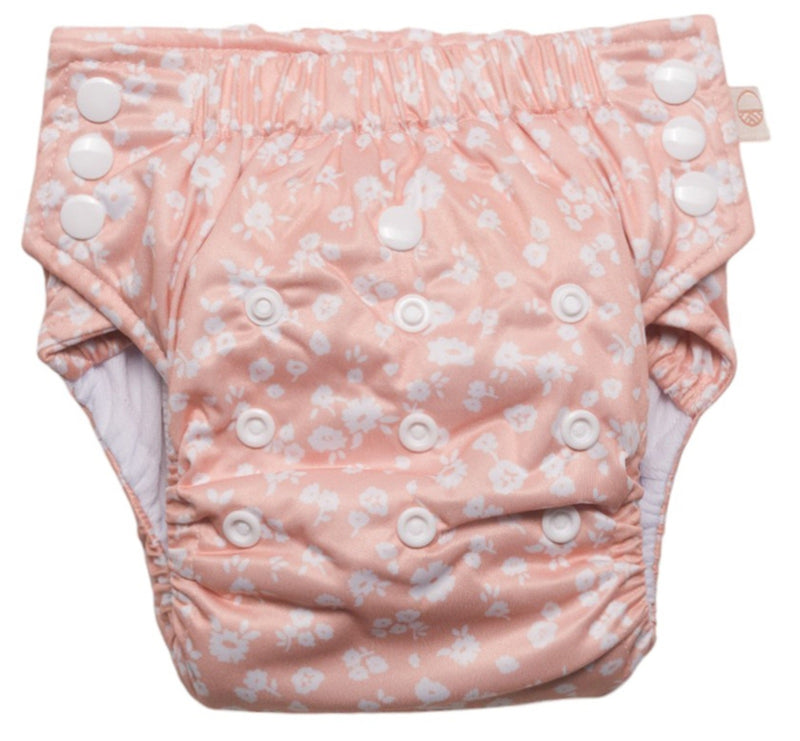 Nestling: Sassy Straight Up Nappy - Dusty Pink Floral (1-3 years)