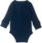 Woolbabe: Long Sleeve Henley Bodysuit - Tekapo Marl (Newborn)