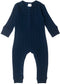 Woolbabe: Long Sleeve Henley Suit - Tekapo Marl (6-12 months)