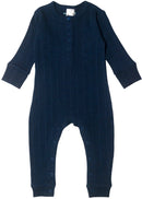 Woolbabe: Long Sleeve Henley Suit - Tekapo Marl (2 years)