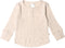 Woolbabe: Long Sleeve Henley Top - Natural Marl (0-3 months)