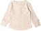 Woolbabe: Long Sleeve Henley Top - Natural Marl (3-6 months)