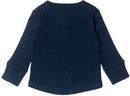 Woolbabe: Long Sleeve Henley Top - Tekapo Marl (Newborn)