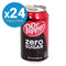 Dr Pepper Zero Soft Drink Cans - 330ml (24 Pack)