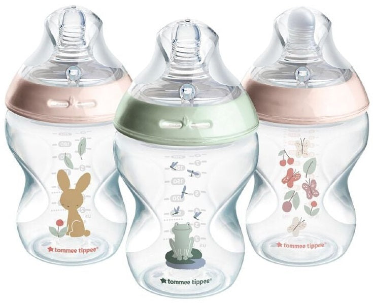 Tommee Tippee: Natural Start PP Bottle Set - Pink (3x260ml)