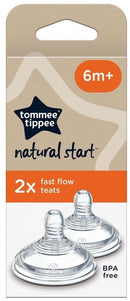 Tommee Tippee: Natural Start Fast Flow Teats (2 Pack)