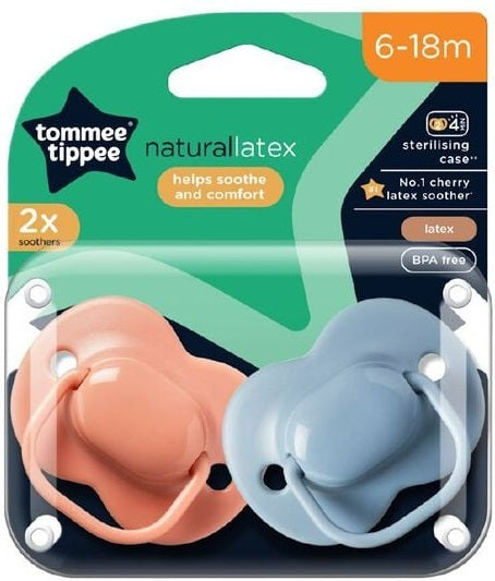 Tommee Tippee: Cherry Latex Soother - 2 Pack (6-18 Months)