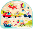 B.Toys: Vehicles on the Go! Wooden Puzzle