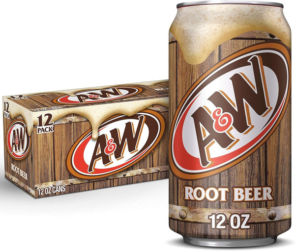 A&W Root Beer Soft Drink Can 355ml (12 Pack)