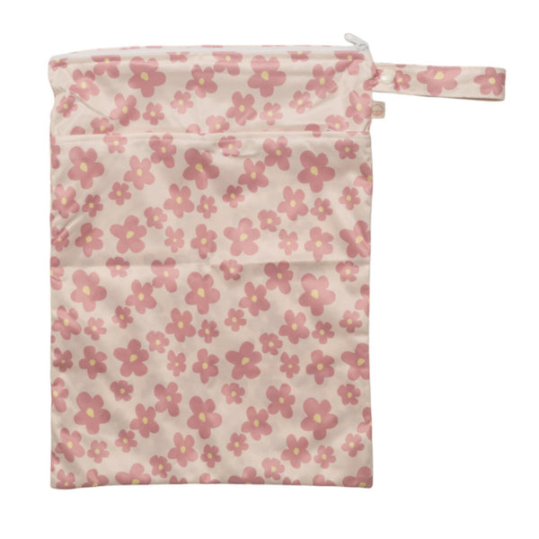 Nestling: Double Pocket Wet Bag - Pink Ditsy