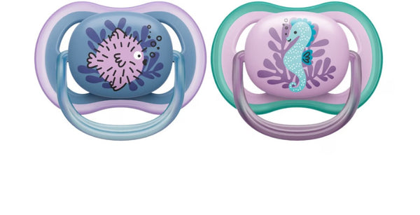 Avent: Ultra Air Soother - Deco 6-18m (Seahorse/Pufferfish)