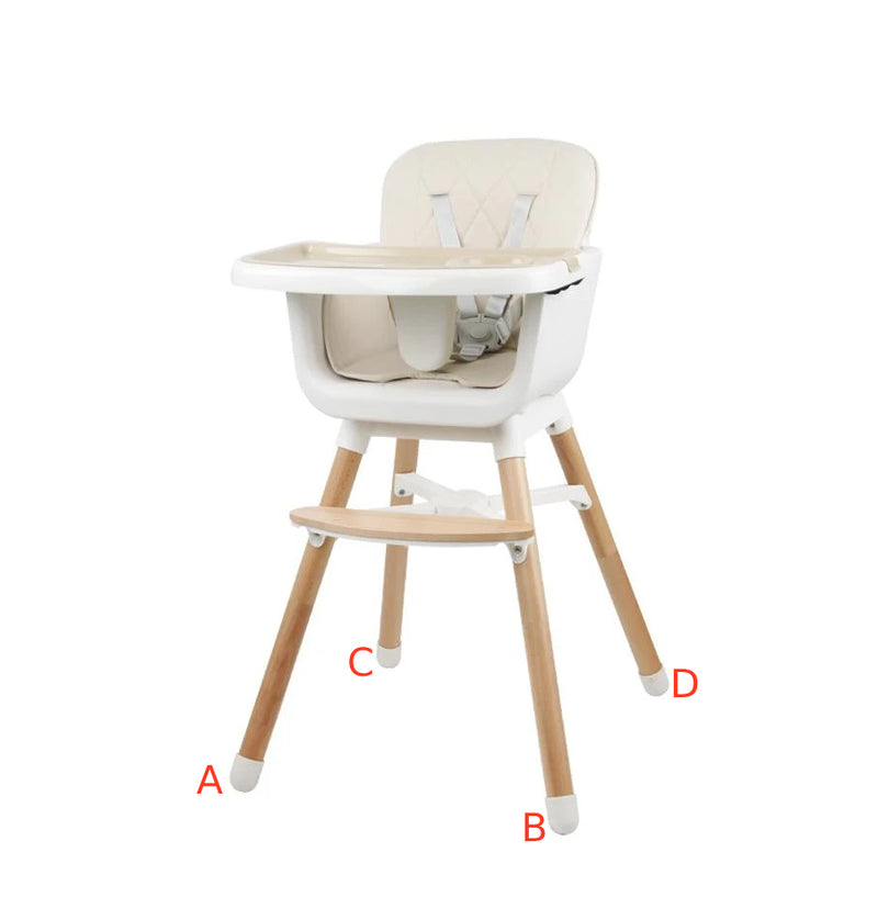 Fraser Country 6-in-1 Wooden Adjustable High Chair - Beige