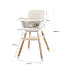 Fraser Country 6-in-1 Wooden Adjustable High Chair - Dark Grey