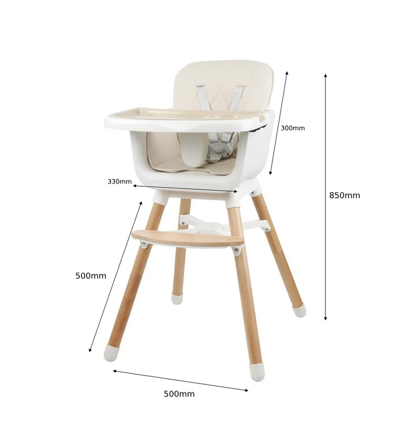 Fraser Country 6-in-1 Wooden Adjustable High Chair - Dark Grey