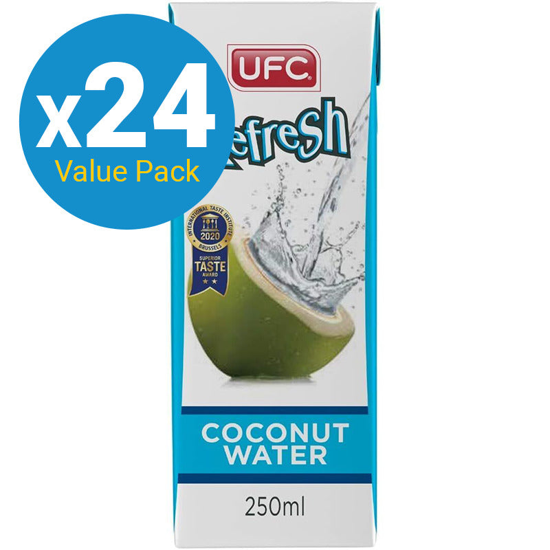 UFC Refresh 100% Natural Coconut Water 250ml (24 Pack)