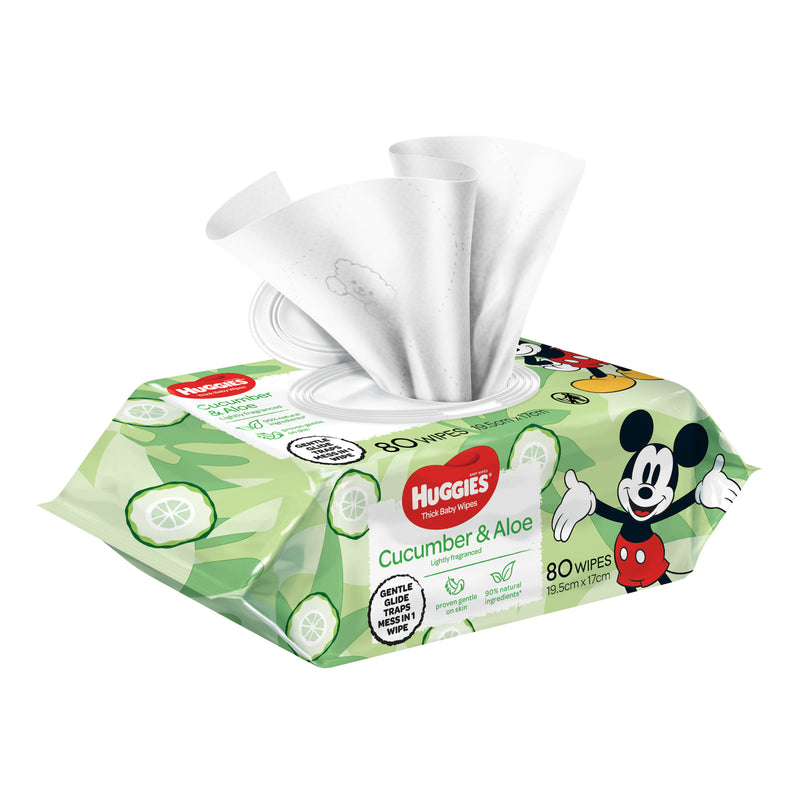 Huggies Baby Wipes - Cucumber & Aloe (80 Wipes)