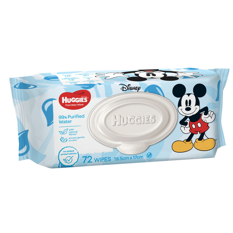 Huggies Baby Wipes - 99% Purified Water (72 Wipes)