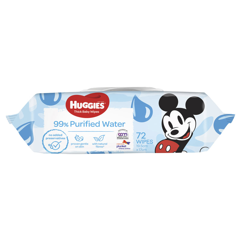 Huggies Baby Wipes - 99% Purified Water (72 Wipes)