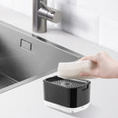 CLEANFOK 2-in-1 Dish Soap Dispenser with Sponge Holder - Black