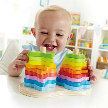 Hape: Double Rainbow Wooden Stacker