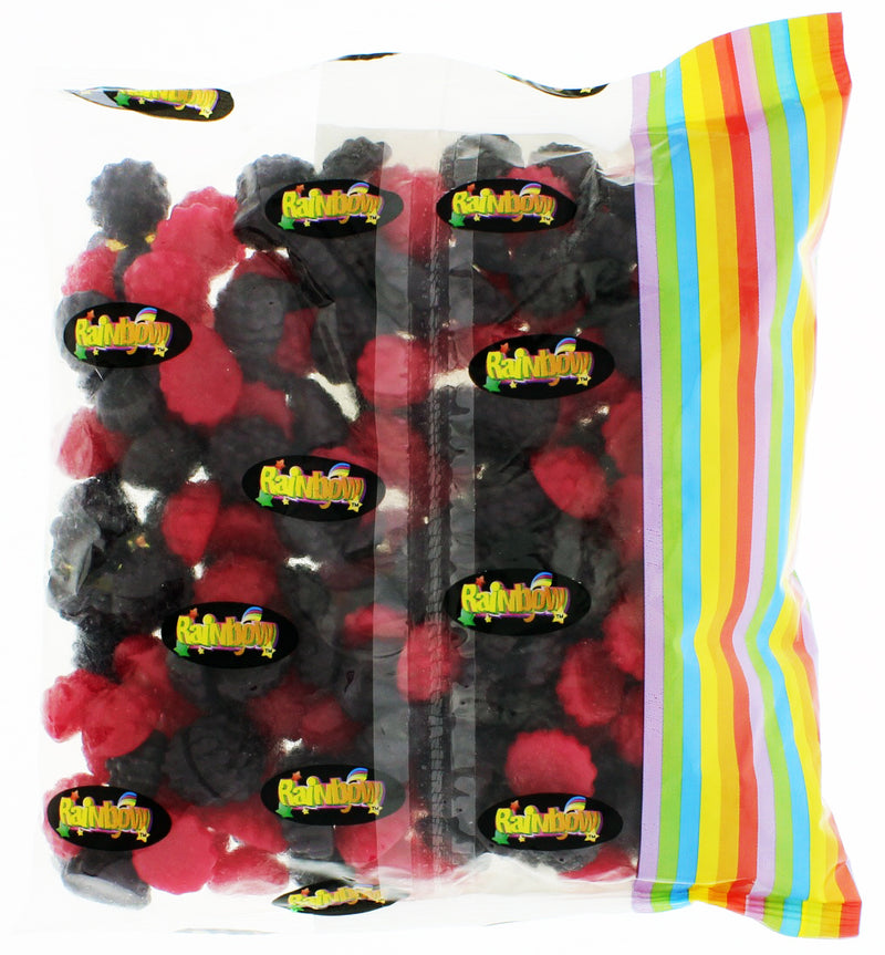 Rainbow Confectionery Black n Reds Lollies Bulk Bag 1kg